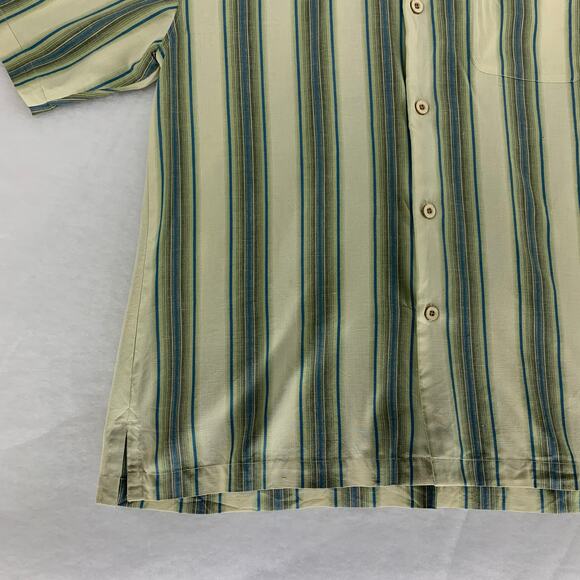 Tommy Bahama Striped Short Sleeve Casual Mens Button Down Shirt Size M - Picture 10 of 14